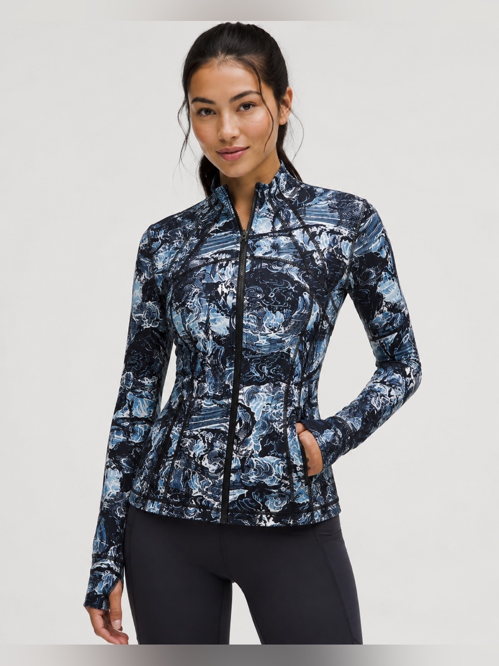 Lululemon Define Jacket Nulux Eternal Wave Starlight Black Blue Size 8